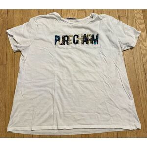 Zahara Basics “Pure Charm” white T shirt size M